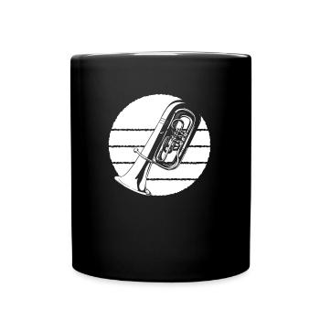 Fanfare procession tuba - Full Colour Mug - black - Front