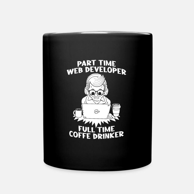 Web Entwickler Webdeveloper - Tasse einfarbig - Schwarz