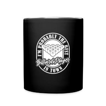 Billard - Tasse einfarbig - Schwarz - Vorne