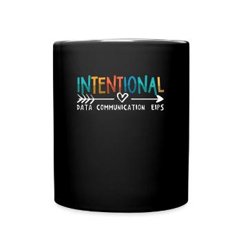 IEP Intentional Data Communication Autism Teacher - Full Colour Mug - black - Front