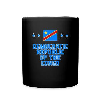 Demokratische Republik Kongo - Tasse einfarbig - Schwarz - Vorne