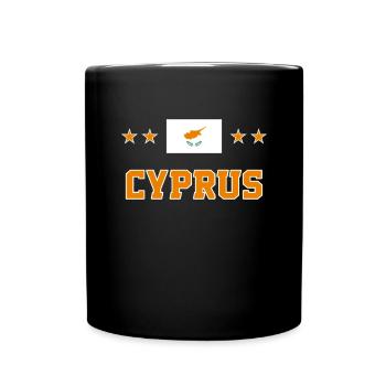 Zypern - Tasse einfarbig - Schwarz - Vorne