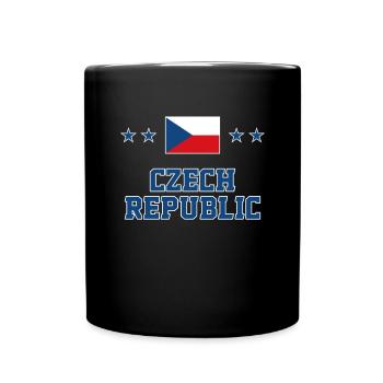 Tschechische Republik - Tasse einfarbig - Schwarz - Vorne