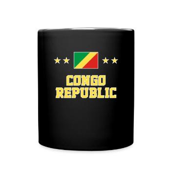 Kongo Republik - Tasse einfarbig - Schwarz - Vorne