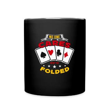 Classic Blackjack No One Cares What You Card Game - Full Colour Mug - black - Front