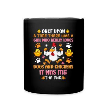 Hund Hühner Farmer Hühner Hunde Liebhaber - Tasse einfarbig - Schwarz - Vorne