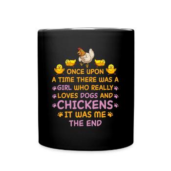 Hund Hühner Farmer Hühner Hunde Liebhaber - Tasse einfarbig - Schwarz - Vorne