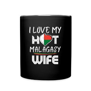Funny I Love My Hot Malagasy Wife Husband - Full Colour Mug - black - Front