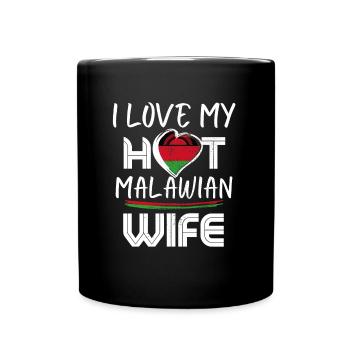 Funny I Love My Hot Malawian Wife Husband - Full Colour Mug - black - Front