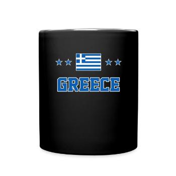 Griechenland - Tasse einfarbig - Schwarz - Vorne