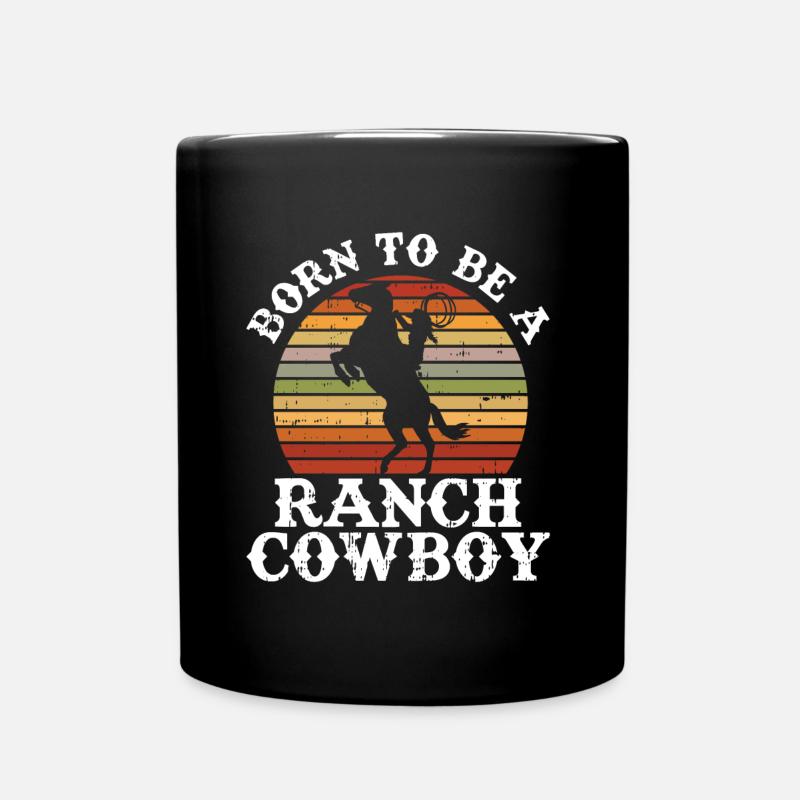 Rodeo Cowboy Ranch Cowboy - Mug uni - noir