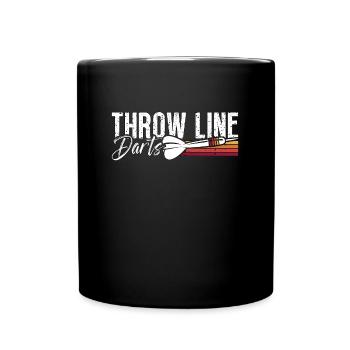 Darts Throw Line Darts Loves Bullseye Dart Player - Full Colour Mug - black - Front