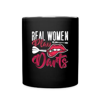 Darts Real Women Play Darts Bullseye Dart Player - Mug uni - noir - Devant