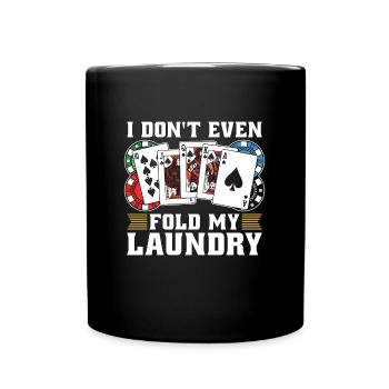 Blackjack classique Je ne plie même pas mon jeu de cartes - Mug uni - noir - Devant