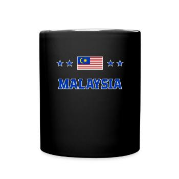 Malaysia - Tasse einfarbig - Schwarz - Vorne