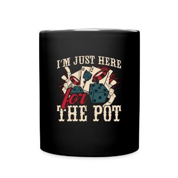 Slots Machine I'm Just Here For Gambling Casino - Full Colour Mug - black - Front