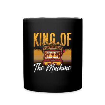 Slots Machine King Of The Machine Casino Slots - Full Colour Mug - black - Front