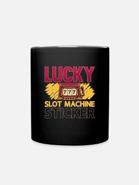 Machine à sous Lucky Slot Machine Sticker Casino - Mug uni - noir