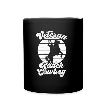 Rodeo Cowboy Veteran Ranch Cowboy - Tasse einfarbig - Schwarz - Vorne