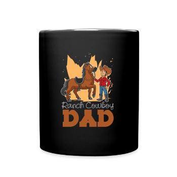 Rodeo Cowboy Papa - Full Colour Mug - black - Front