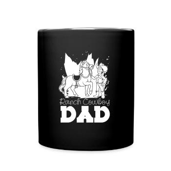 Rodeo Cowboy Father Ranch Cowboy - Full Colour Mug - black - Front