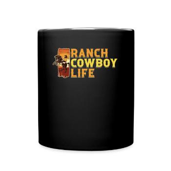 Rodeo Cowboy Ranch Cowboy - Full Colour Mug - black - Front