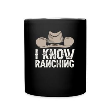 Cowboy de ranch de chapeau de cowboy de rodéo - Mug uni - noir - Devant