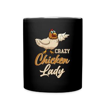 Poulet Lady Poulets Fermier Amateurs de poulet - Mug uni - noir - Devant