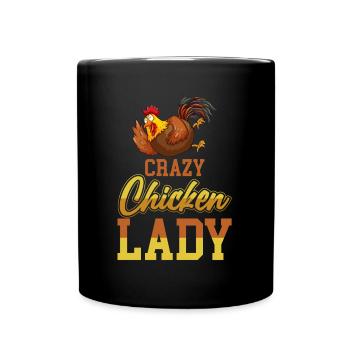 Poulet Lady Poulets Fermier Amateurs de poulet - Mug uni - noir - Devant