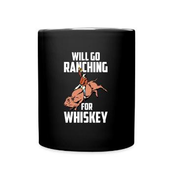 Rodeo Cowboy Whiskey Ranch Cowboy - Tasse einfarbig - Schwarz - Vorne