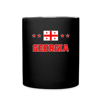 Georgien - Tasse einfarbig - Schwarz - Vorne