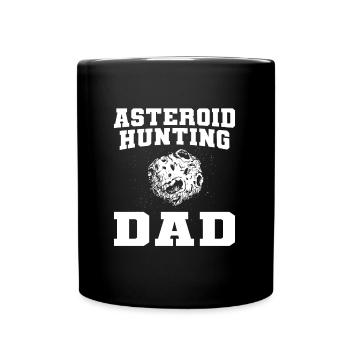 Weltraum Weltall Papa Astroid Umleitung - Tasse einfarbig - Schwarz - Vorne