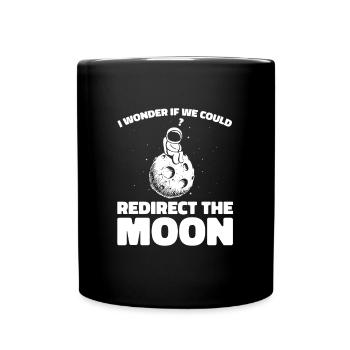 Weltraum Weltall Mond Astroid Umleitung - Tasse einfarbig - Schwarz - Vorne