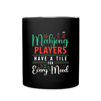 Les joueurs de Mahjong ont une tuile pour chaque jeu de société - Mug uni - noir - Devant