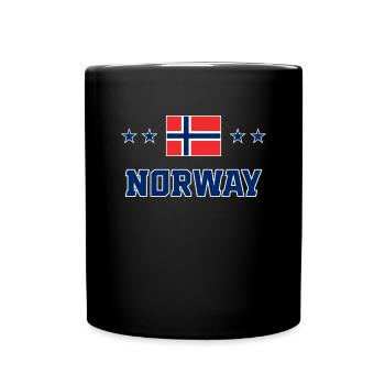 Norwegen - Tasse einfarbig - Schwarz - Vorne