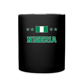 Nigeria - Tasse einfarbig - Schwarz - Vorne