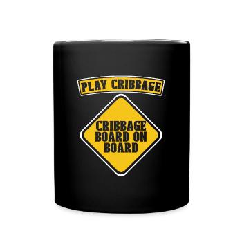 Cribbage Board On Board Playing Cards Tournament - Mug uni - noir - Devant