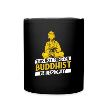 Buddha Buddhist Philosophie - Tasse einfarbig - Schwarz - Vorne