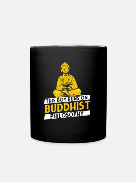 Buddha Buddhist Philosophie - Tasse einfarbig - Schwarz