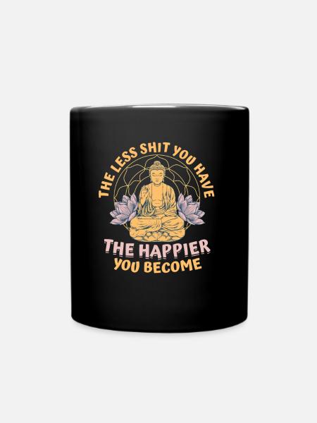 Buddha Buddhist Funny - Full Colour Mug - black