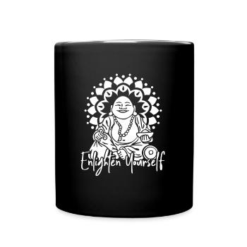 Buddha Buddhist Buddha, Lass Die Scheiße Los - Tasse einfarbig - Schwarz - Vorne