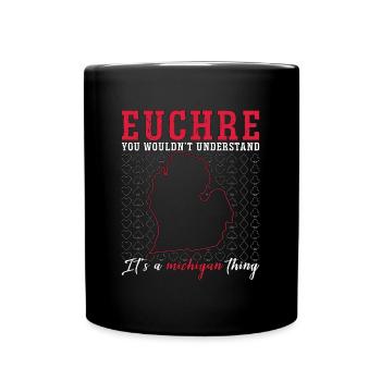 Euchre Vous ne comprendriez pas Aime les jeux de cartes - Mug uni - noir - Devant
