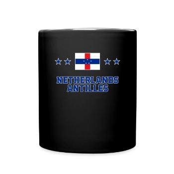 Niederländische Antillen - Tasse einfarbig - Schwarz - Vorne