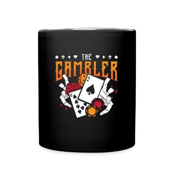 Poker Dice The Gambler Loves Card Game Draw Poker - Tasse einfarbig - Schwarz - Vorne