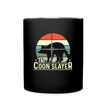 Raccoon Hunting The Coon Slayer Southern Hunting - Full Colour Mug - black - Front