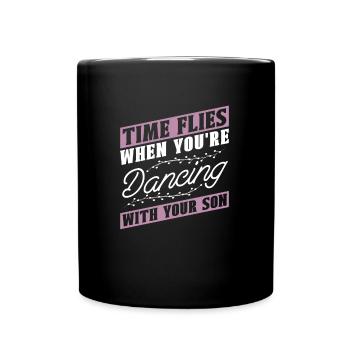 Maman Mère Fils Danse Mère - Mug uni - noir - Devant