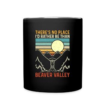 Barrage de castor Il n’y a pas d’endroit où je préférerais Castor sauvage - Mug uni - noir - Devant