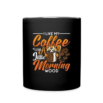 Beaver Dam J’aime mon café avec un peu de rongeurs - Mug uni - noir - Devant