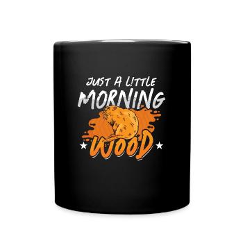 Beaver Dam Just A Little Morning Wood Zoo Animals - Tasse einfarbig - Schwarz - Vorne