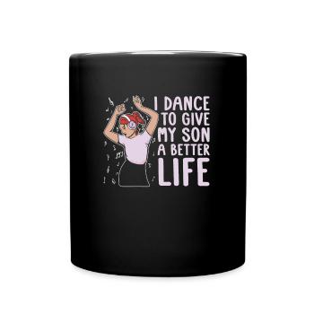 Maman Mère Fils Danse Mère - Mug uni - noir - Devant